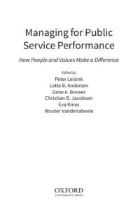 Managing for Public Service Performance (E-Book)