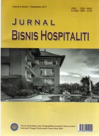 Jurnal Bisnis Hospitality: Volume 6 Nomor 1 September 2017