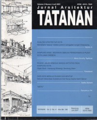 Jurnal Arsitektur Tatanan: Vol. 2 No. 4  Juli 2001