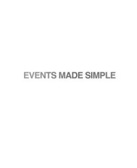Events Made Simple Organise Your Next Function on Time and Within Budget (E-Book)