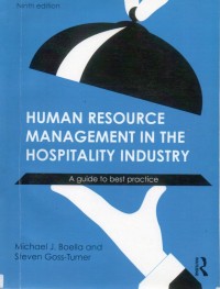 Human Resource Management In The Hospitality Industry : A Guide To Best Practice 9th Edition