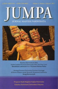 JUMPA: Jurnal Master Pariwisata Vol. 3, No. 2, Januari 2017