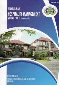 Jurnal Ilmiah Hospitality Management: Volume 7 No. 1 Desember 2016