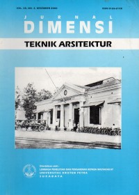 Jurnal Dimensi Teknik Arsitektur: Vol. 28. No. 2, Desember 2000