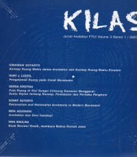 Kilas: Jurnal Arsitektur FTUI Volume 3 No. 1 / 2001