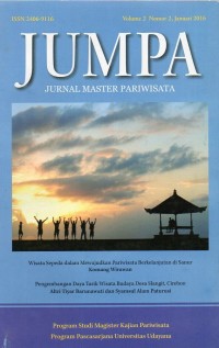 JUMPA: Jurnal Master Pariwisata Vol. 2 No. 2. Januari 2016
