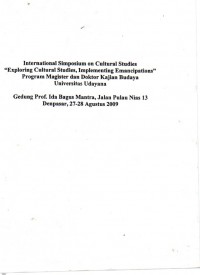International  Simposium on Cultural Studies : Exploring  Cultural Studies, Implementing Emancipations