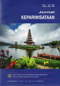 Jurnal Kepariwisataan: Vol. 16 No. 2 Hal: 1-67 September 2017