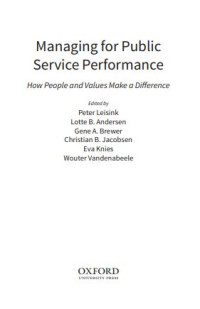 Image of Managing for Public Service Performance (E-Book)