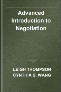 Image of Advanced Introduction to Negotiation (E-Book)