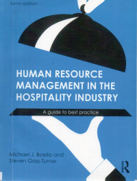 Image of Human Resource Management In The Hospitality Industry : A Guide To Best Practice 9th Edition