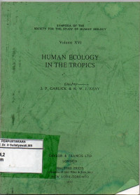 Image of Human Ecology in the Tropis (Volume XVI)