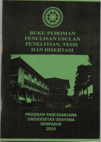 Image of Buku Pedoman Penulisan Usulan Penelitian, Tesis dan Disertasi