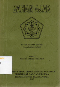Image of Bahan Ajar Studi Agama Hindu : Masalah dan Solusi