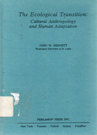 Image of The Ecological Transition : Cultural Anthropology and Human Adaptation