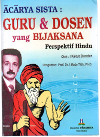 Image of Acarya Sista : Guru & Dosen yang Bijaksana  (Perspektif Hindu)