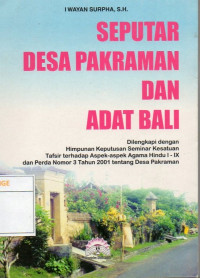 Image of Seputar Desa Pakraman dan Adat Bali