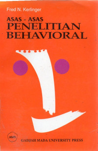 Image of Asas - Asas Penelitian Behavioral