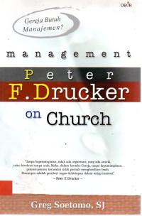 Image of Management  Peter F. Drucker on Church