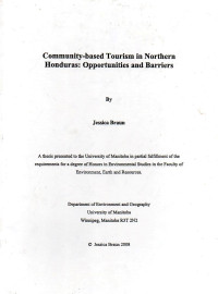 Image of Tesis : Community-Based Tourism in Nothern Honduras : Opportunities and Barriers