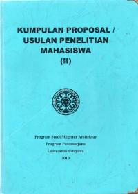 Image of Kumpulan Proposal/Usulan Penelitian Mahasiswa (II)