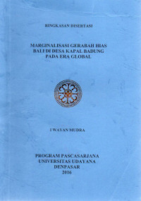 Image of Marginalisasi  Gerabah Hias Bali di Desa Kapal Badung