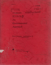 Image of Human Ecology An Environmental  Approach