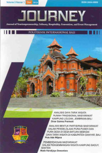 Image of JOURNEY : Journal of Tourismpreneurship, Culinary, Hospitality, Convention, and Event Management